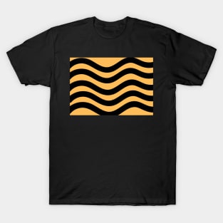 Orange and Black Wavy Lines T-Shirt